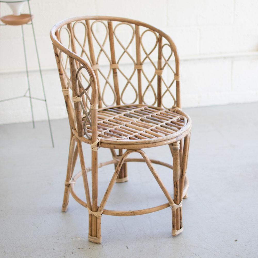 Kalalou Barrel Shaped Bamboo Chair33