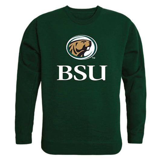 BSU Bemidji State University College Crewneck Pullover Sweatshirt Forest Green