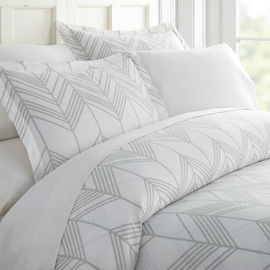 Urban Loft Superior Softness Pattered Duvet SET - 3 Piece - Classic Chevron