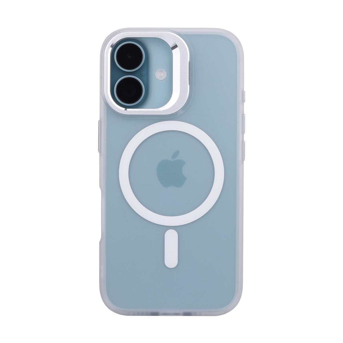 Tekne CLEAR Case with Camera Stand for iPhone 16 | Slim, Transparent & Scratch-Resistant - White