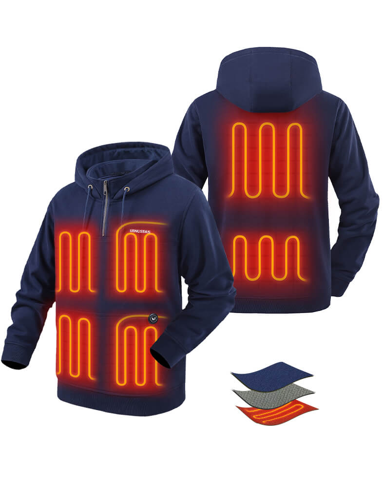 Unisex Heated Fleece Hoodie 7.4V