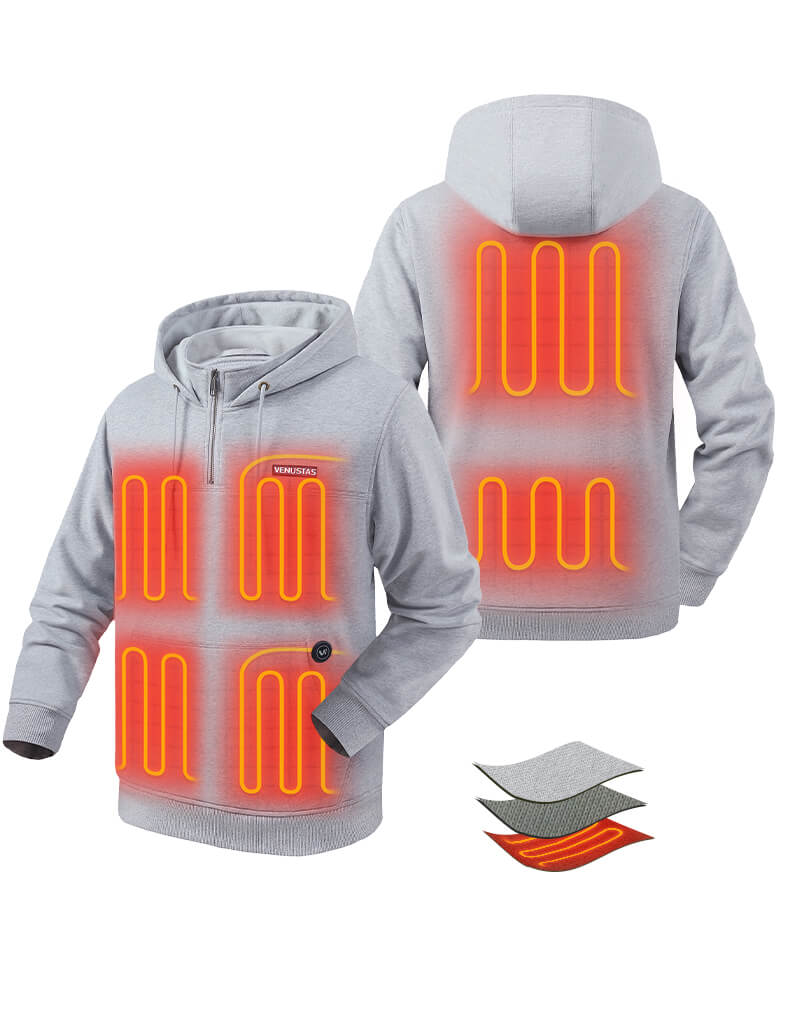 Unisex Heated Fleece Hoodie 7.4V