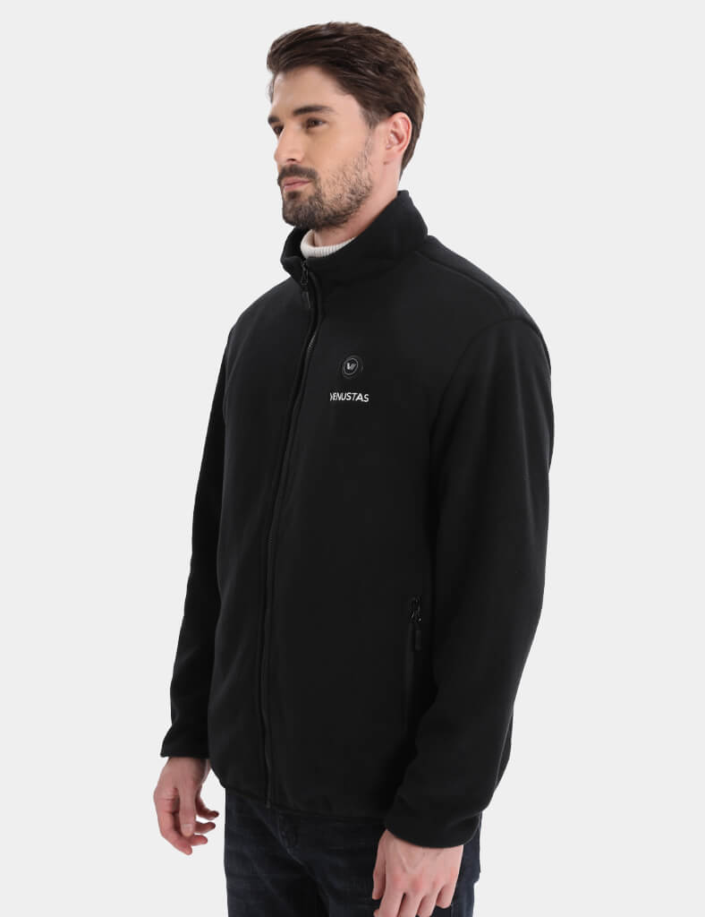 Zipper up Heated Fleece Jacket for Men 7.4V