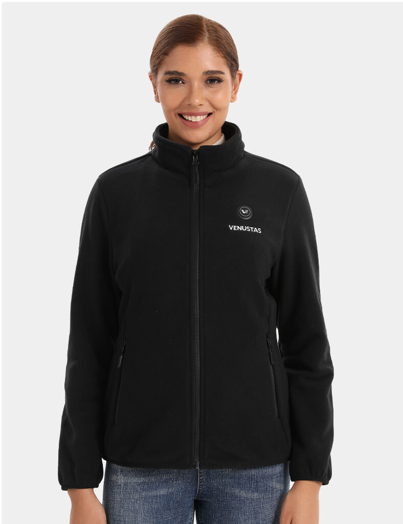 [Open Box] Zipper up Heated Fleece Jacket for Women 7.4V [XS,S,M,L,XL,2XL,3XL]