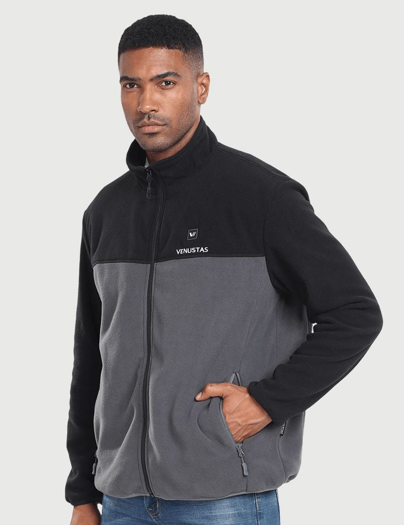 Zipper up Heated Fleece Jacket for Men 7.4V
