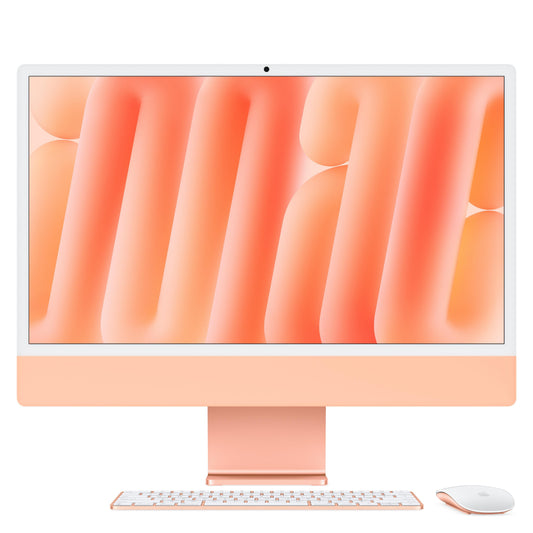24-inch iMac with Retina 4.5K display: Apple M4 chip with 8-core CPU and 8-core GPU, 256GB SSD - Orange