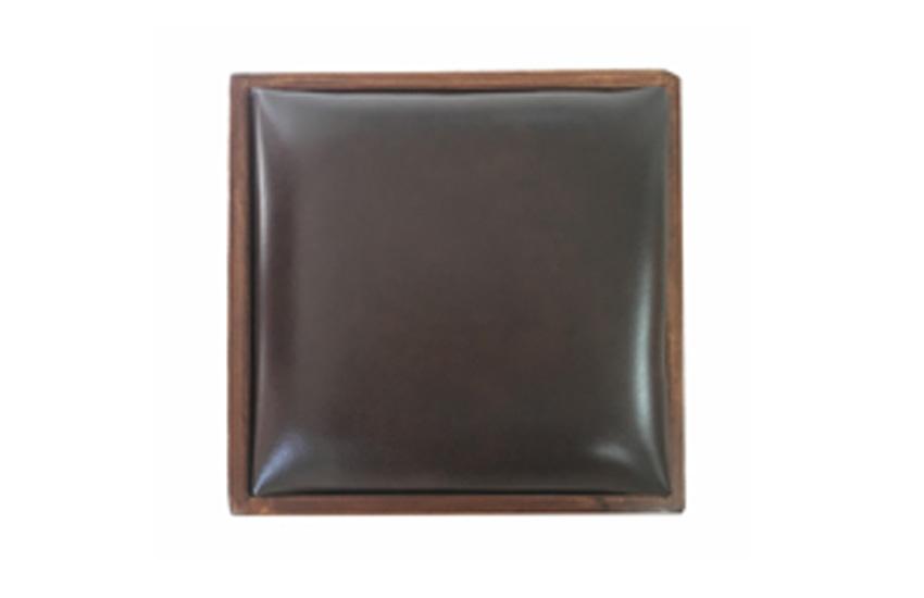 24″ Stave Stool with Chocolate Leather Seat- Reclaimed Wine Barrel Furniture 32