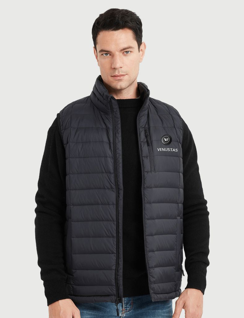 [Final Sale] Men's Heated Vest with Stand Collar 7.4V