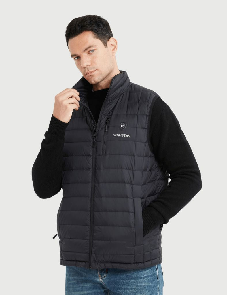 [Final Sale] Men's Heated Vest with Stand Collar 7.4V