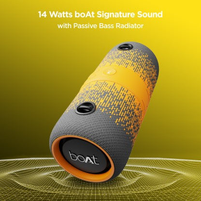 boAt Stone 1200F Sunburn Edition with up to 9 Hours Playback and RGB LEDs 14 W Bluetooth Speaker  (Blue, Stereo Channel)
