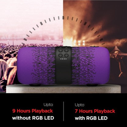 boAt Stone 1200F Sunburn Edition with up to 9 Hours Playback and RGB LEDs 14 W Bluetooth Speaker  (Blue, Stereo Channel)