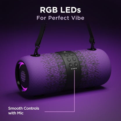 boAt Stone 1200F Sunburn Edition with up to 9 Hours Playback and RGB LEDs 14 W Bluetooth Speaker  (Blue, Stereo Channel)