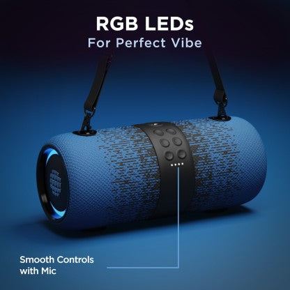 boAt Stone 1200F Sunburn Edition with up to 9 Hours Playback and RGB LEDs 14 W Bluetooth Speaker  (Blue, Stereo Channel)