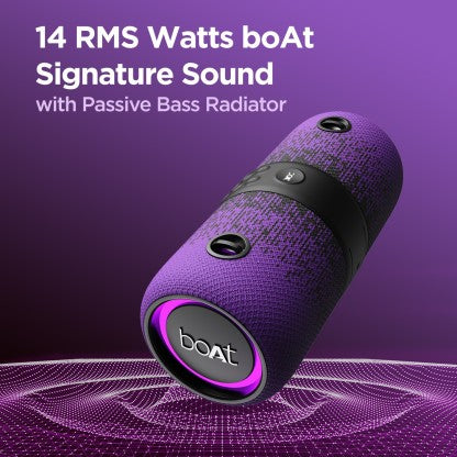 boAt Stone 1200F Sunburn Edition with up to 9 Hours Playback and RGB LEDs 14 W Bluetooth Speaker  (Blue, Stereo Channel)