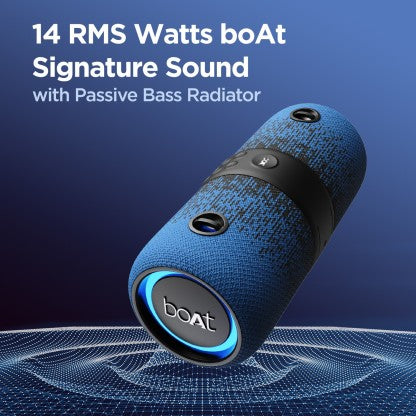 boAt Stone 1200F Sunburn Edition with up to 9 Hours Playback and RGB LEDs 14 W Bluetooth Speaker  (Blue, Stereo Channel)