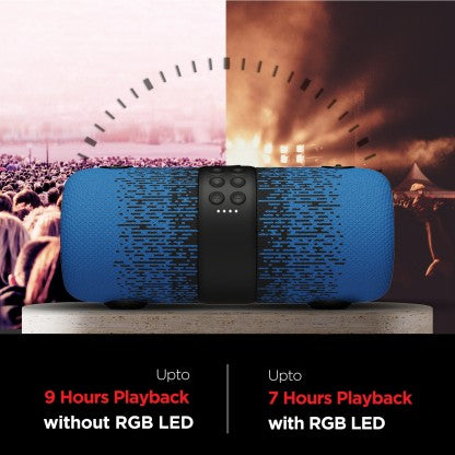 boAt Stone 1200F Sunburn Edition with up to 9 Hours Playback and RGB LEDs 14 W Bluetooth Speaker  (Blue, Stereo Channel)