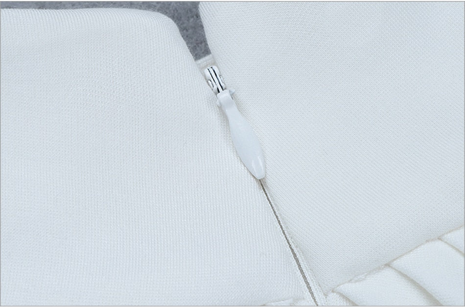 ADYCE Elegant White Off Shoulder Sexy Draped Halter Bodycon Midi Party Dress - Y4233