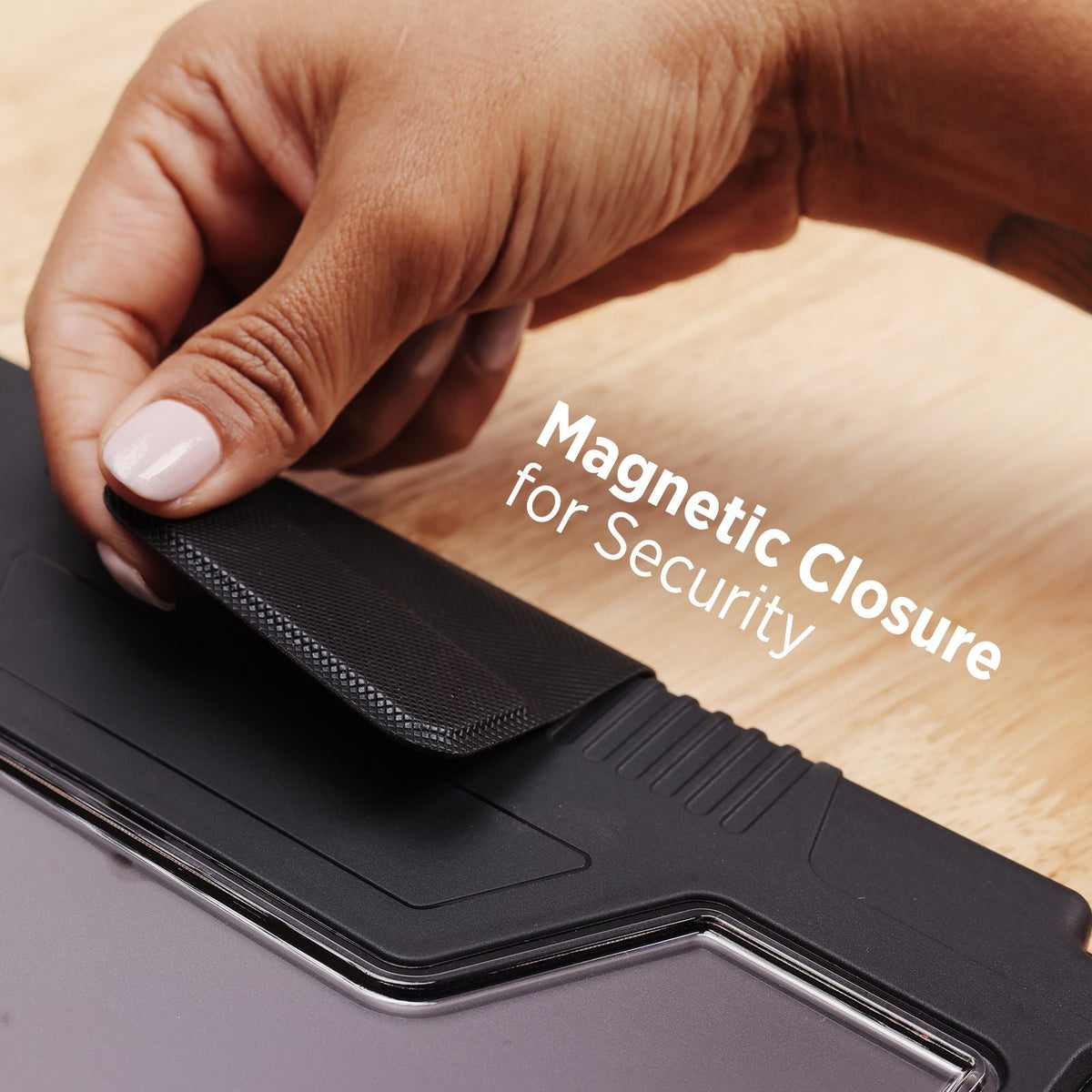 Tekne Shockproof Vegan Leather Case for iPad Pro 13 M4 | Stand Function | Drop Protection - Grey