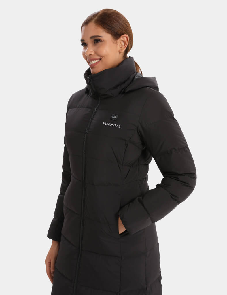 Women's Maxi Heated Recycled Down Jacket 7.4V