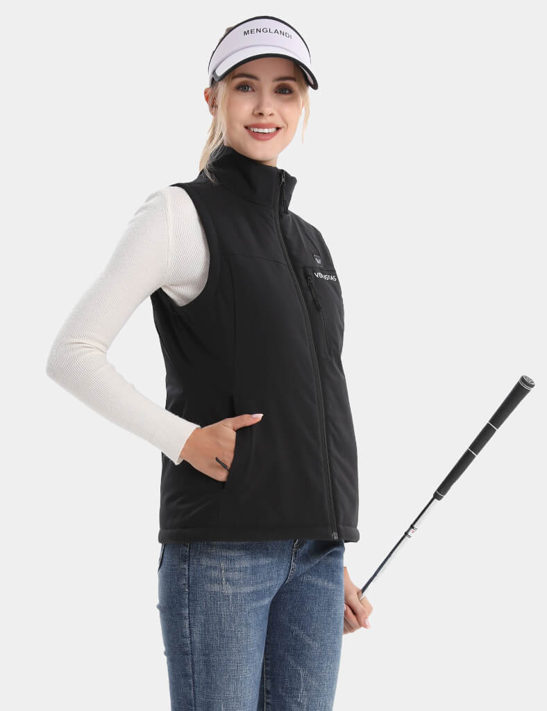 Women's Recycled Heated Softshell Golf Vest 7.4V