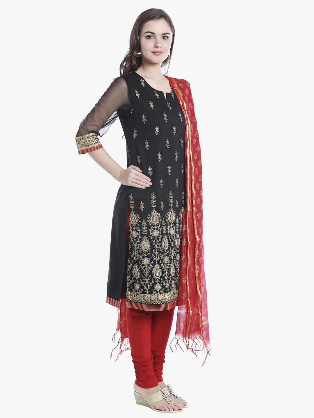Sequin Embroidered Kurta & Dupatta Set