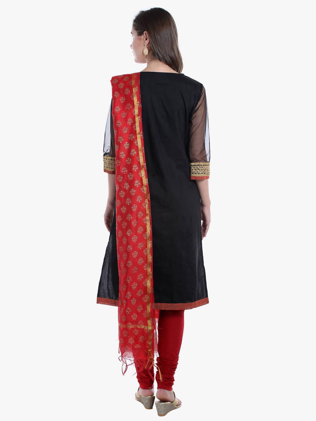 Sequin Embroidered Kurta & Dupatta Set