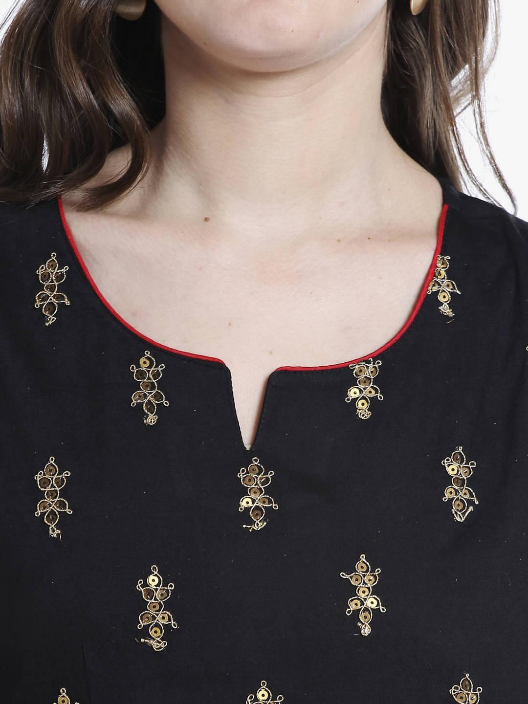 Sequin Embroidered Kurta & Dupatta Set