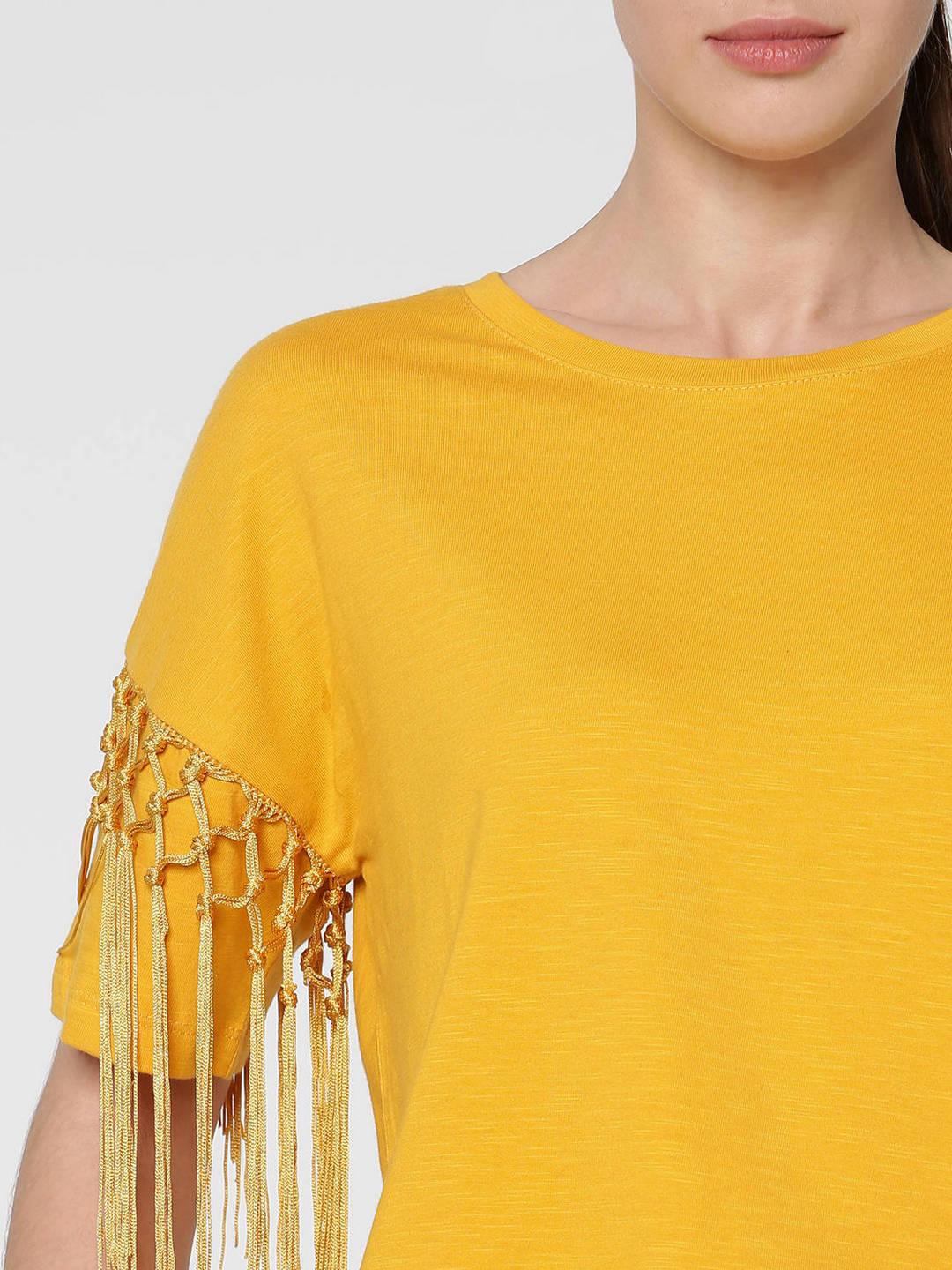 Shyla Fringed Sleeves T-Shirt