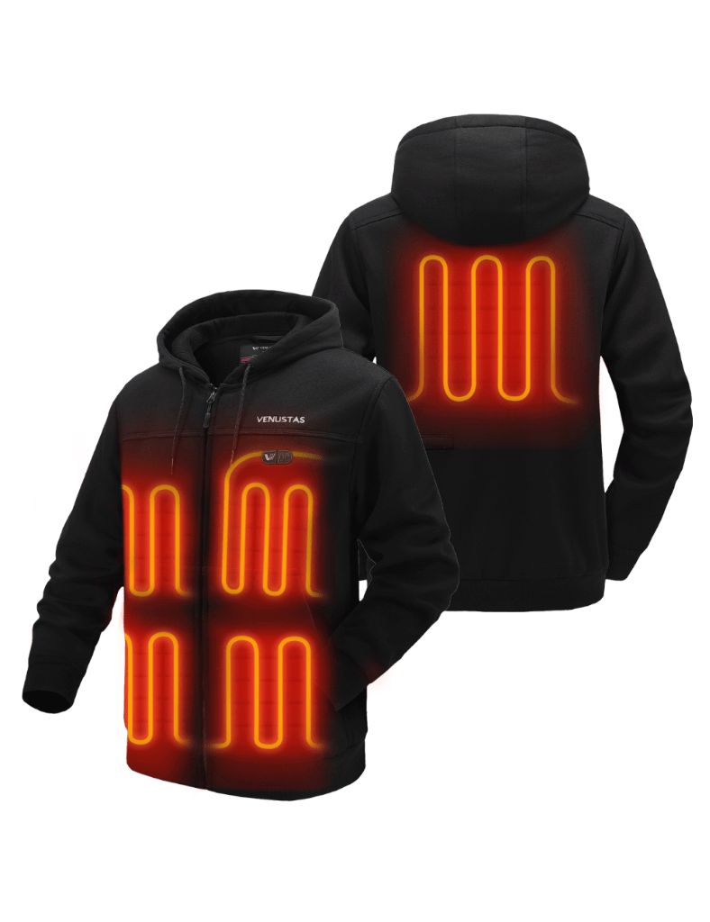 Unisex Dual Control Heated Fleece Hoodie 12V