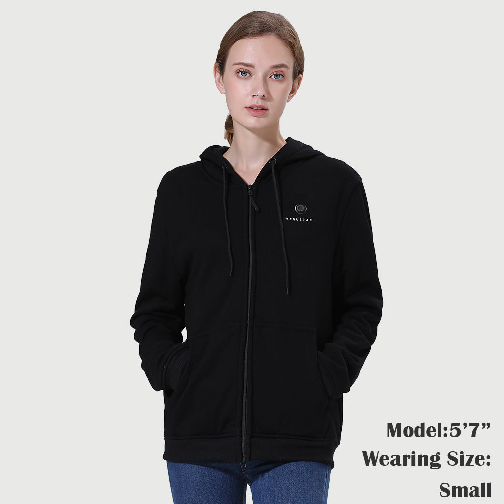 [Open Box] Zipper up Heated Hoodie for Unisex 7.4V [XS,S,M,2XL]