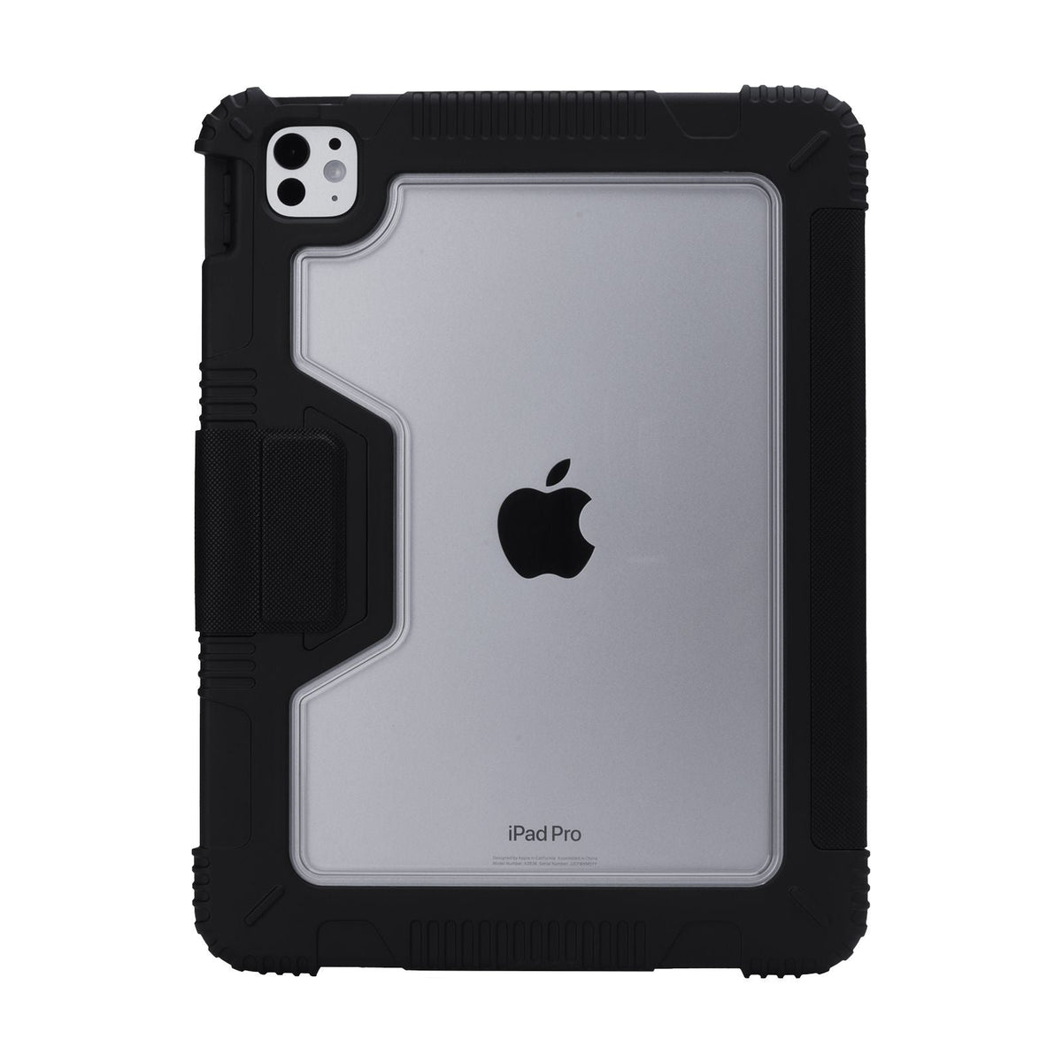 Tekne Shockproof Vegan Leather Case for iPad Pro 11 M4 | Stand Function | Drop Protection - Black