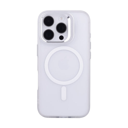 Tekne CLEAR Case with Camera Stand for iPhone 16 Pro | Slim, Transparent & Scratch-Resistant - White