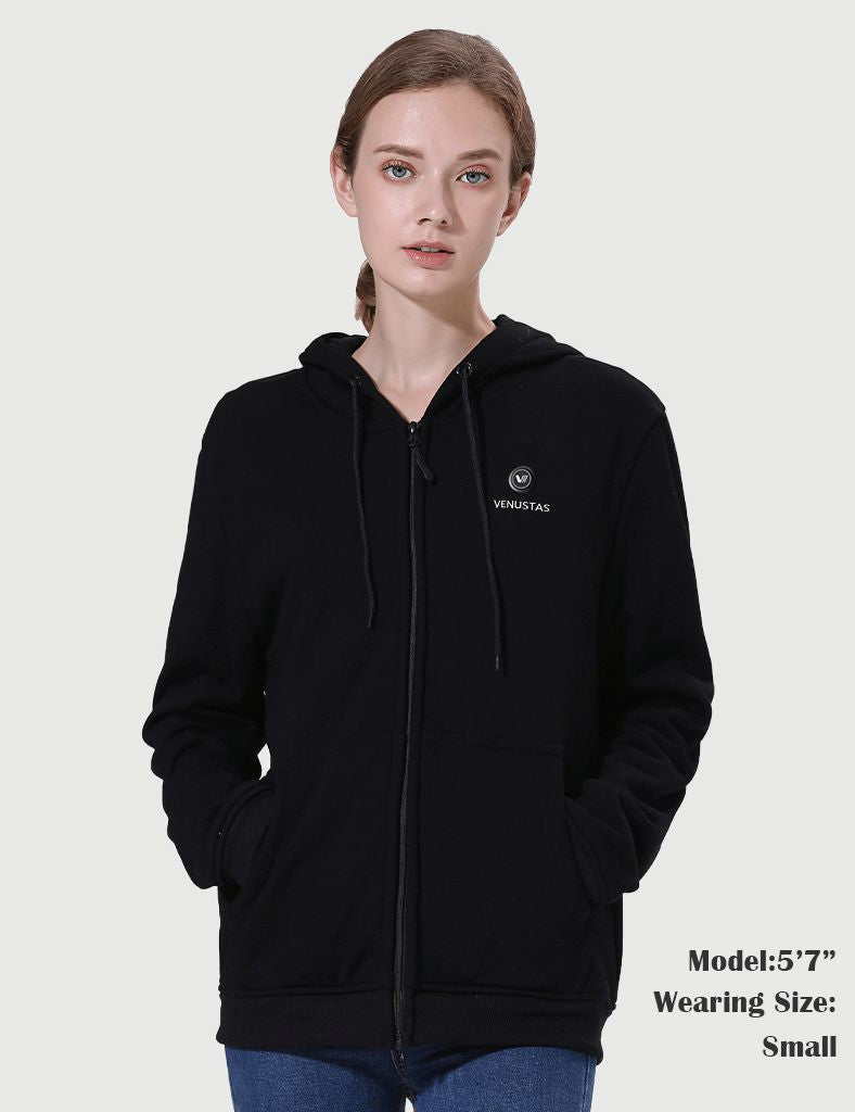 Zipper up Heated Hoodie for Unisex 7.4V