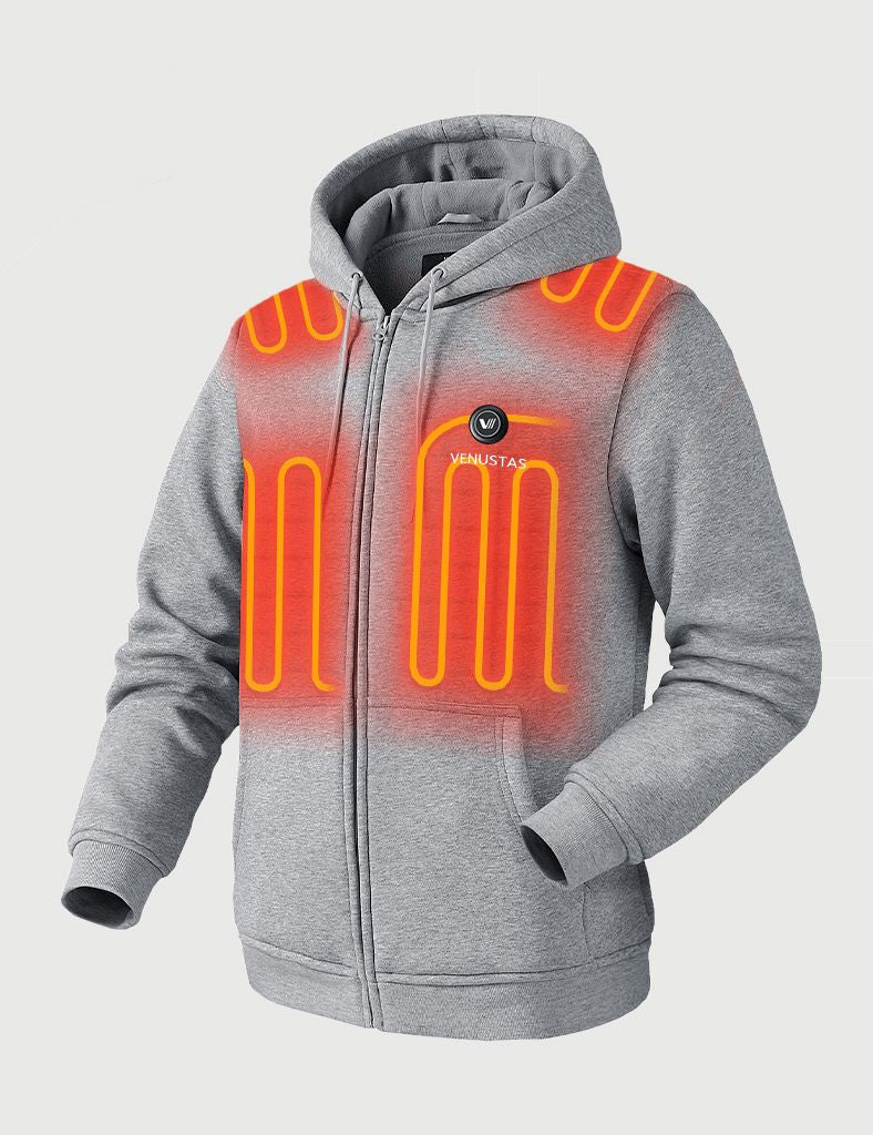 Zipper up Heated Hoodie for Unisex 7.4V