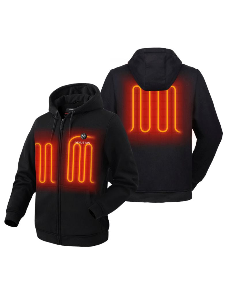 [Open Box] Zipper up Heated Hoodie for Unisex 7.4V [XS,S,M,2XL]