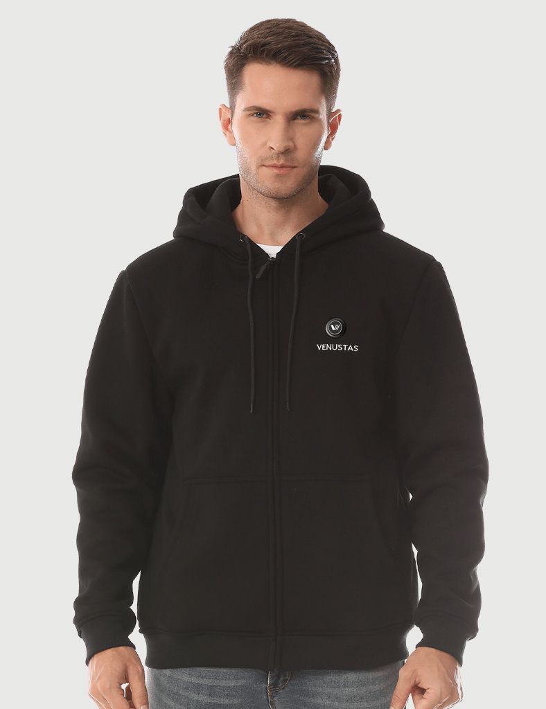 [Open Box] Zipper up Heated Hoodie for Unisex 7.4V [XS,S,M,2XL]