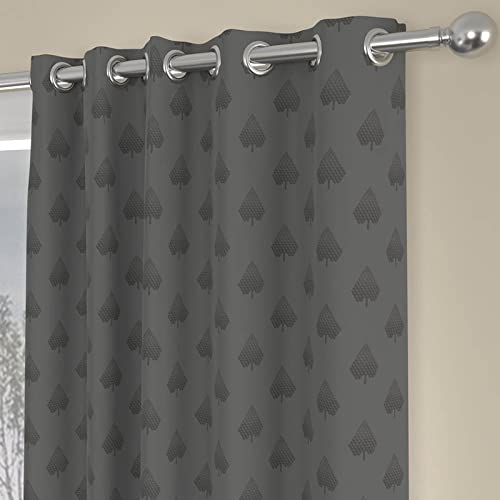 Livpure Smart Room Darkening Blackout Polyester Diamond Pattern Window Curtain with Tieback - 5 Feet ( Navy Blue ) Set of 1 