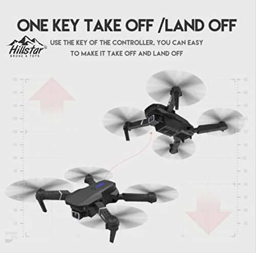 HILLSTAR Foldable Drone with Dual Camera HD Wide Angle Lens 