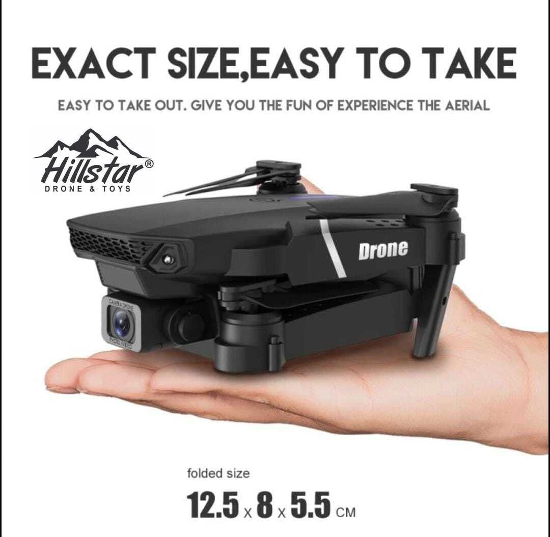 HILLSTAR Foldable Drone with Dual Camera HD Wide Angle Lens 