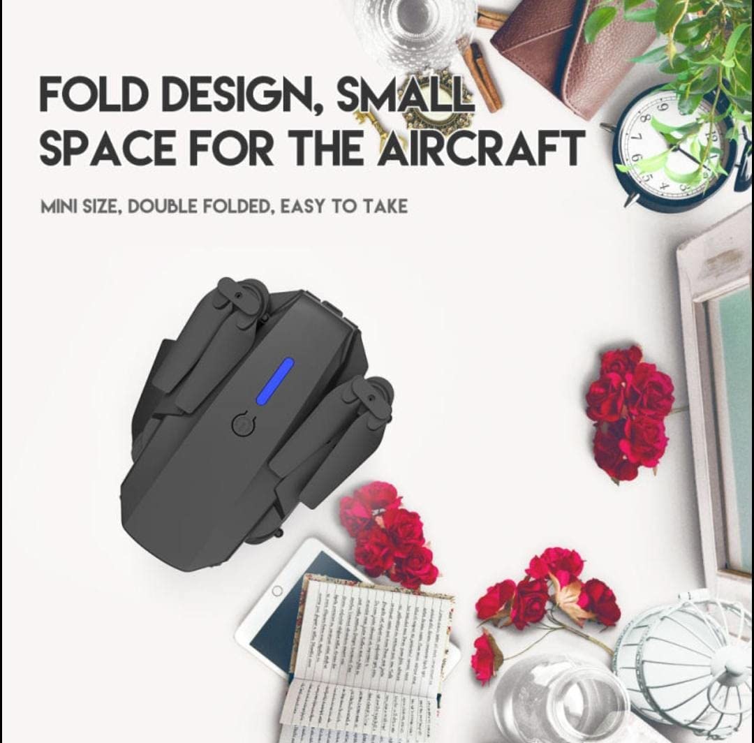 HILLSTAR Foldable Drone with Dual Camera HD Wide Angle Lens 