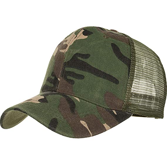 Fortune 100 Coreteq Camouflage Casual Baseball Trucker Cap Half Net Mesh Free Size 