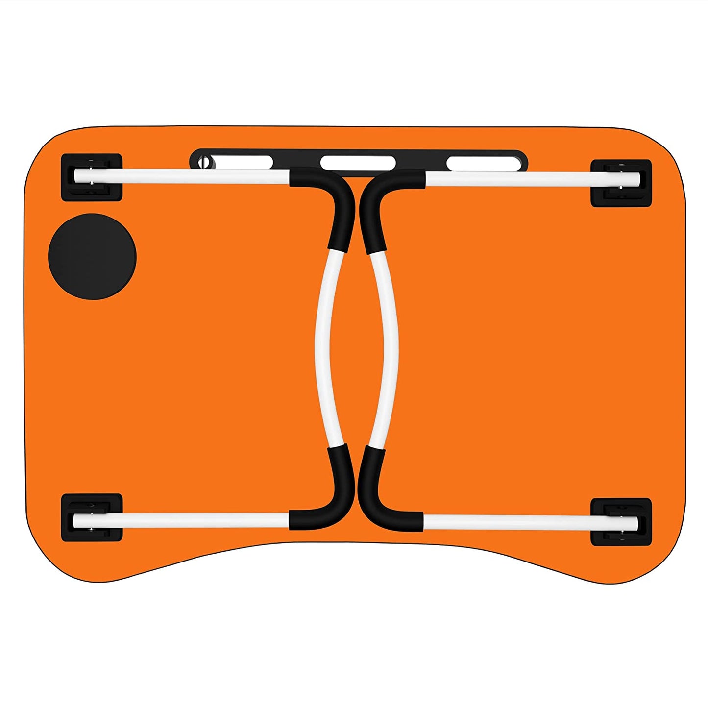 Story@Home Multipurpose Foldable Adjustable Portable Wooden Laptop Table Study Table Bed Table Activity Table Lapdesk with Dock Stand Coffee Table (Orange) 