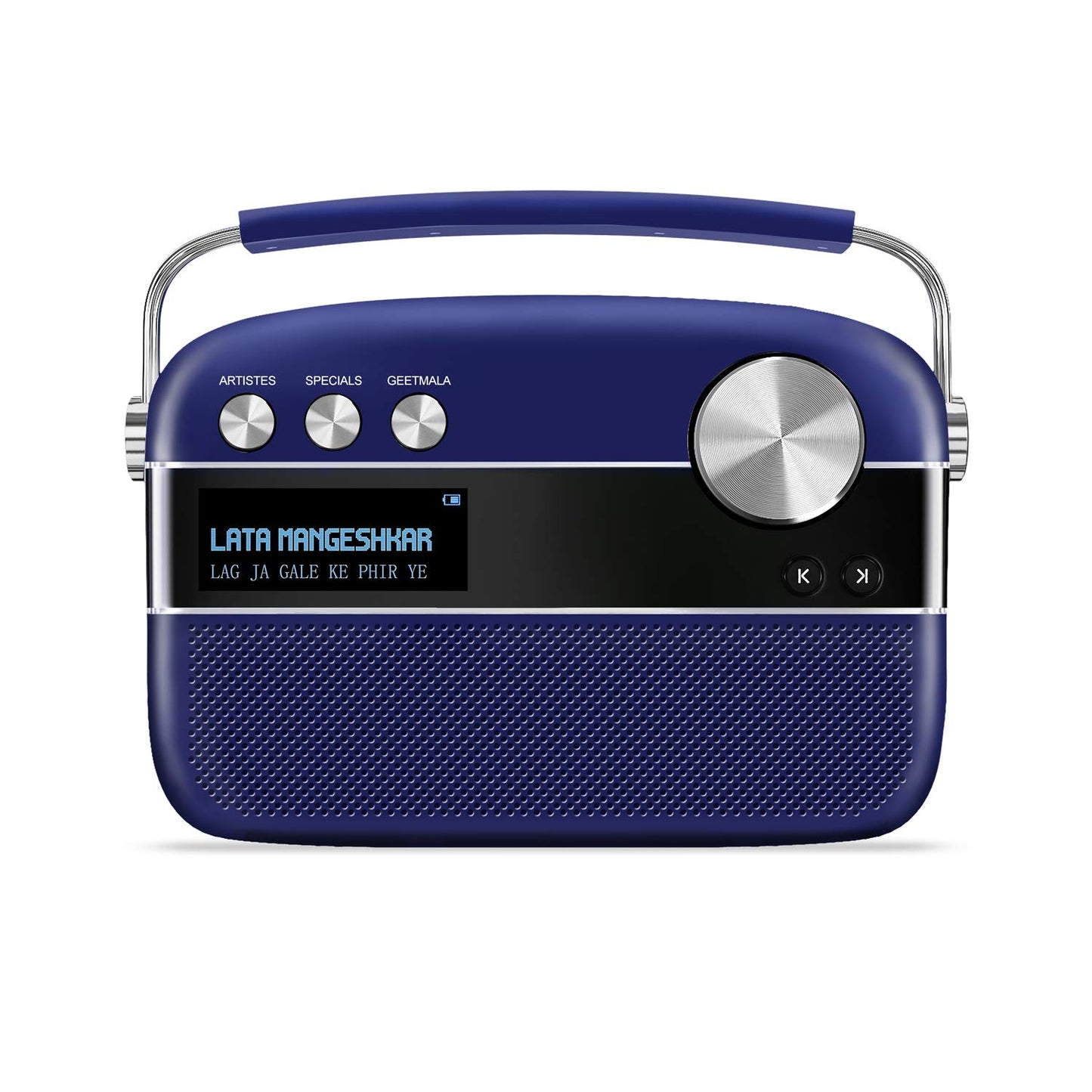Saregama Carvaan Premium Hindi - Portable Music Player with 5000 Preloaded Songs, FM/BT/AUX (Royal Blue) 