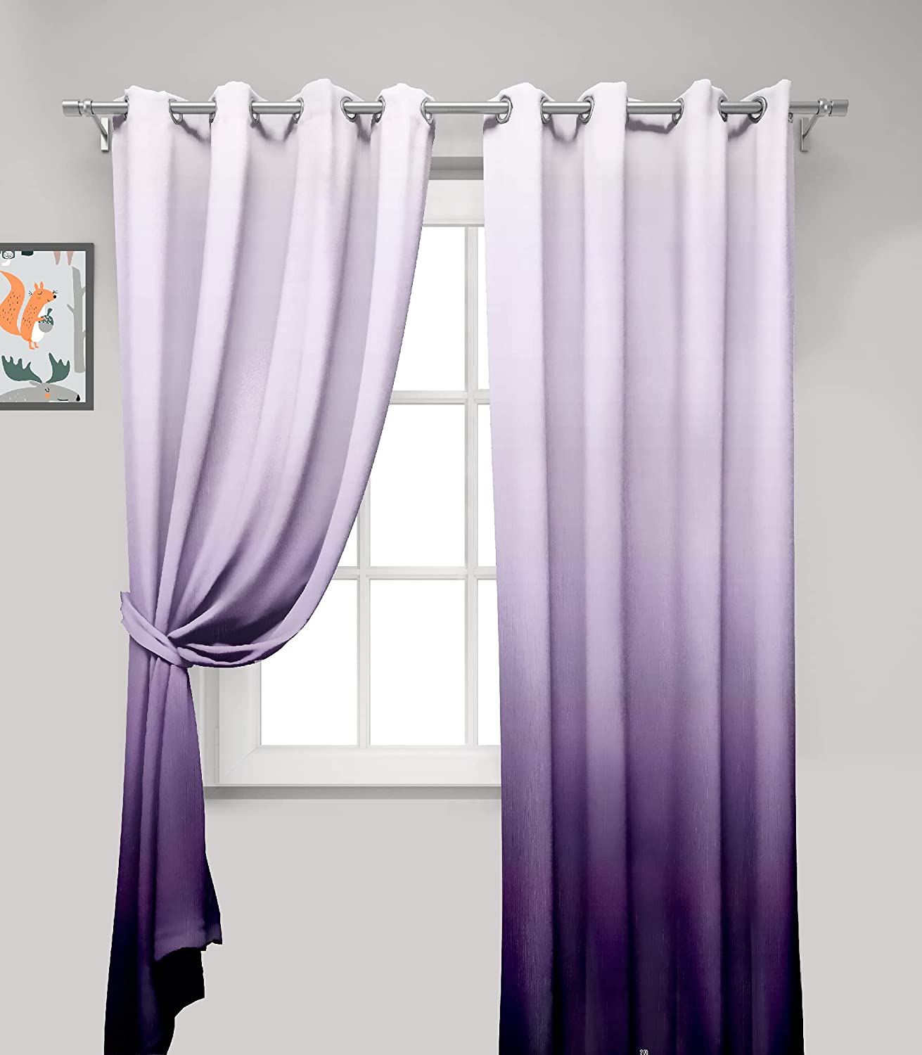 Ultimate Trends Polyester Digital Fancy Multi Shaded (Gradient) Print Curtains for Window 5 feet Pack of 1, (UTCR1009_5ft_1_New)