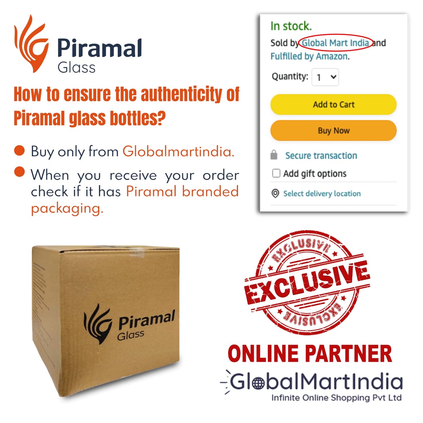 Piramal Glass Glass Water Bottle, 500ml, Blue-aqua 