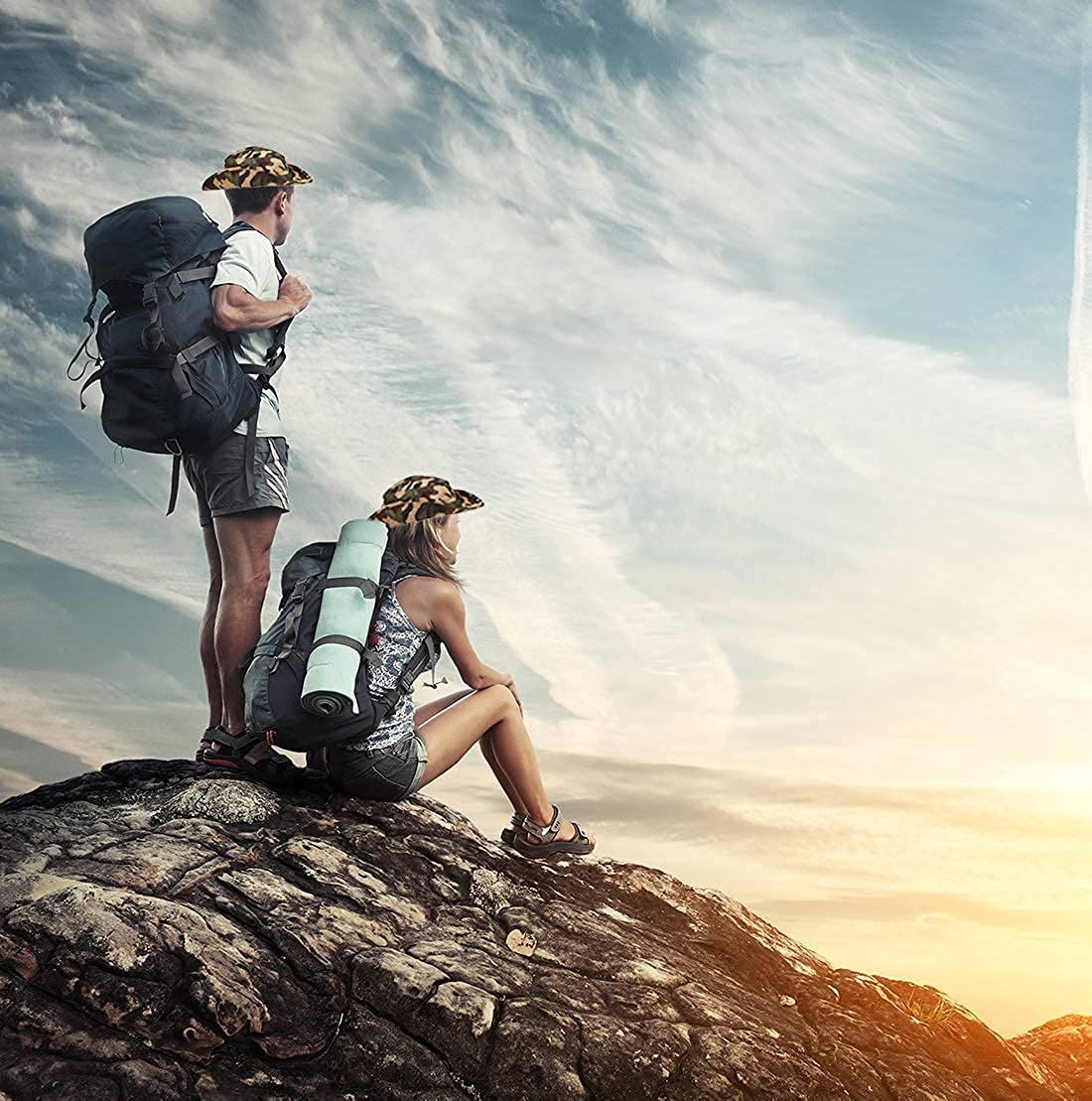 Roadster Cap/Hat for Men Round Cap for Men Wide Brim Sun Hat for Men Round Hat Men (Green)