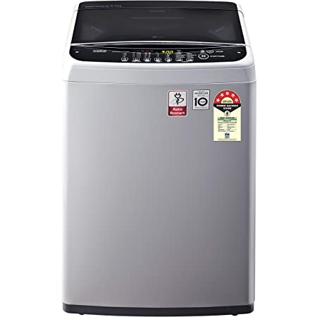 LG 8 Kg 5 Star Fully Automatic Top Load Washing Machine (T80SJMB1Z.ABMQEIL, Middle Black)