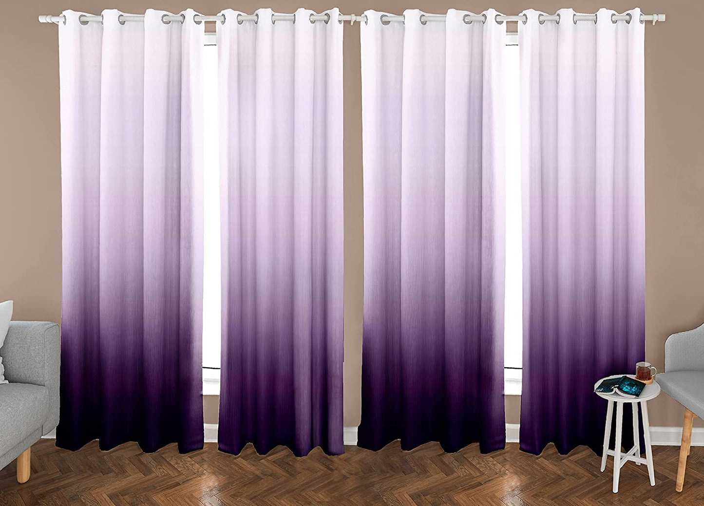 Ultimate Trends Polyester Digital Fancy Multi Shaded (Gradient) Print Curtains for Window 5 feet Pack of 1, (UTCR1009_5ft_1_New)