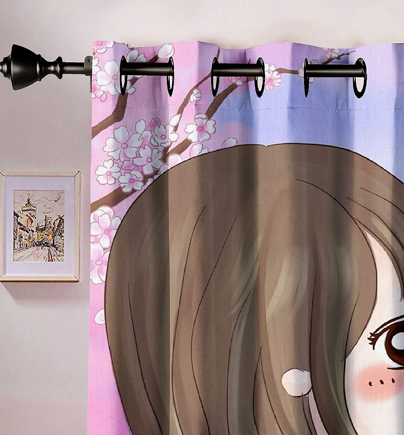 Ultimate Trends ™ Polyester Set of 1 Piece Fancy Digital Printed Curtain for Door 9 feet, Brown, Kids Bedroom