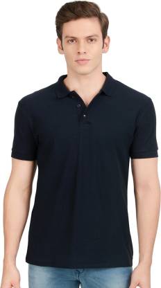 Solid Men Black T-Shirt